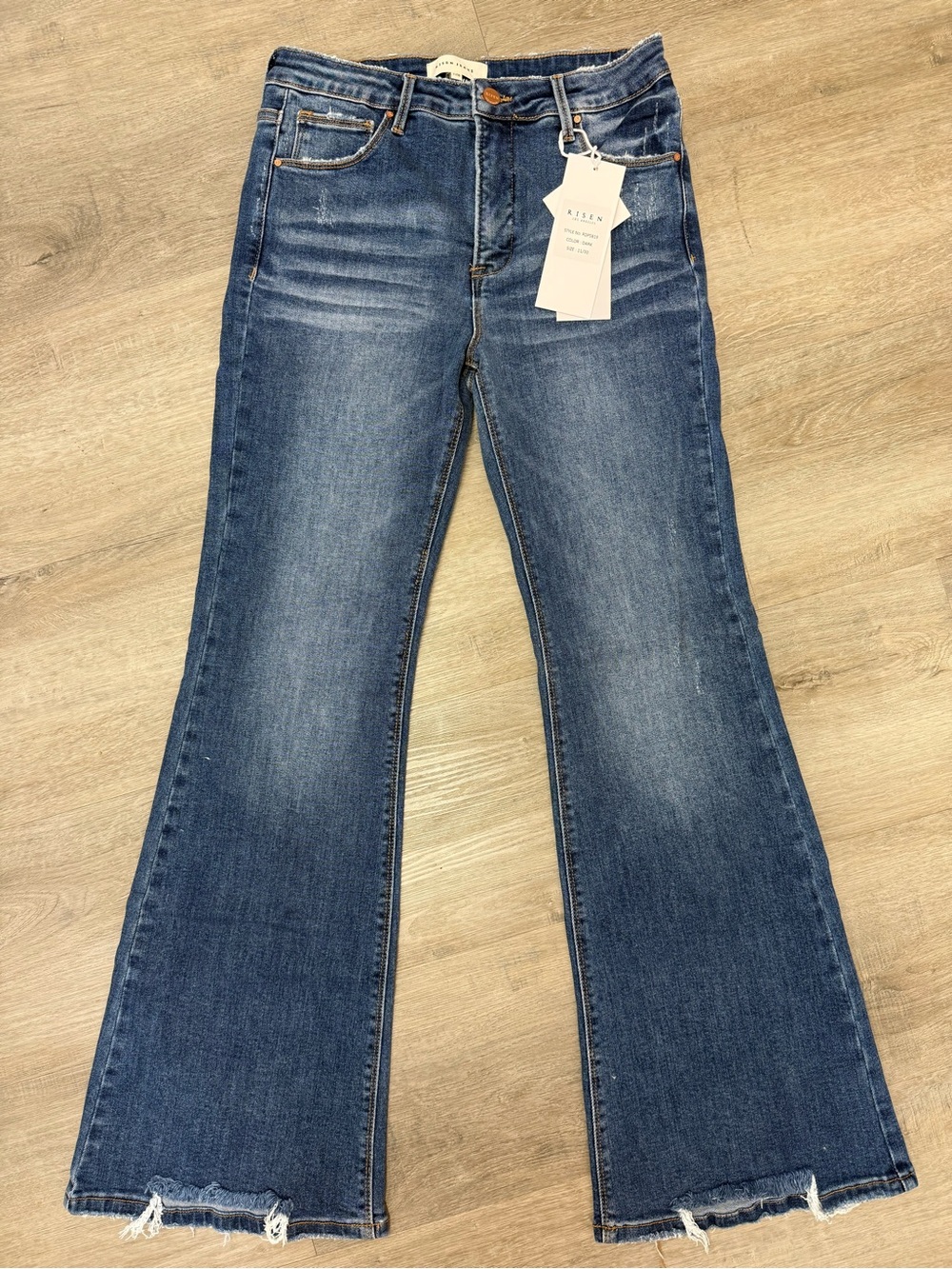 Risen High Rise Tummy Control Flare Jeans Step Hem